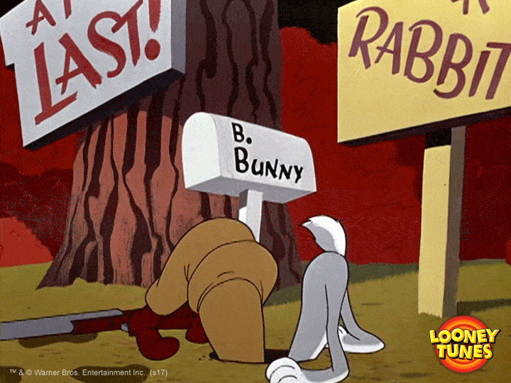 GIF do Bugs Bunny espiando